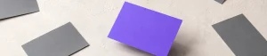One large purple card standing out among small grey cards, illustrating visual hierarchy in web design