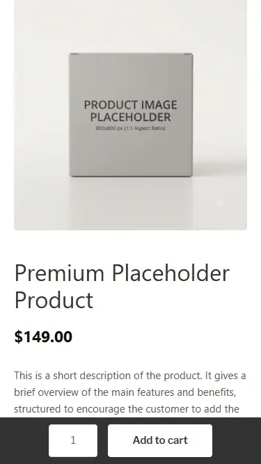 mobile sticky Add to Cart bar